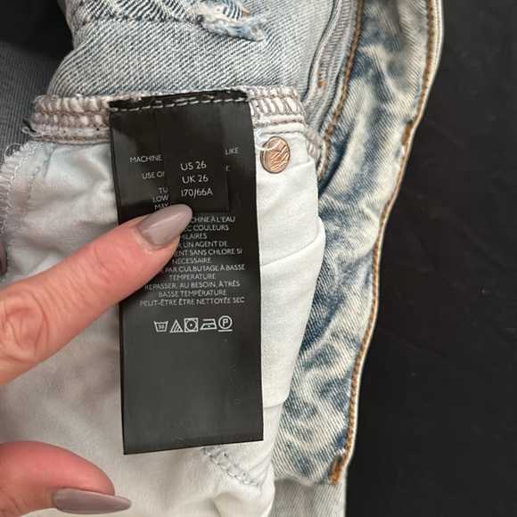 WE THE FREE ACID WASH SKINNY HIGHWAISTED JEANS - Picture 5 of 5